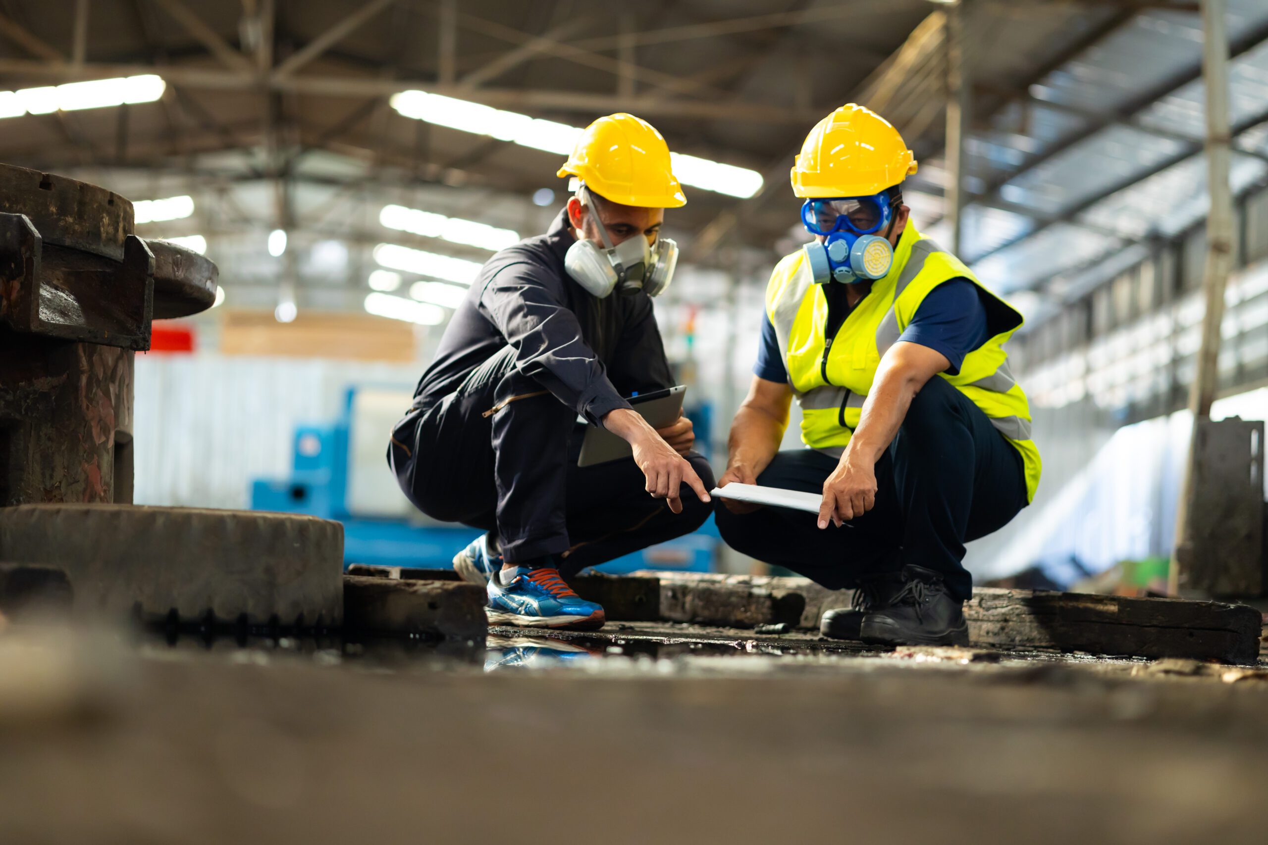 investigating the leak of a hazardous chemical in chemical industry plant